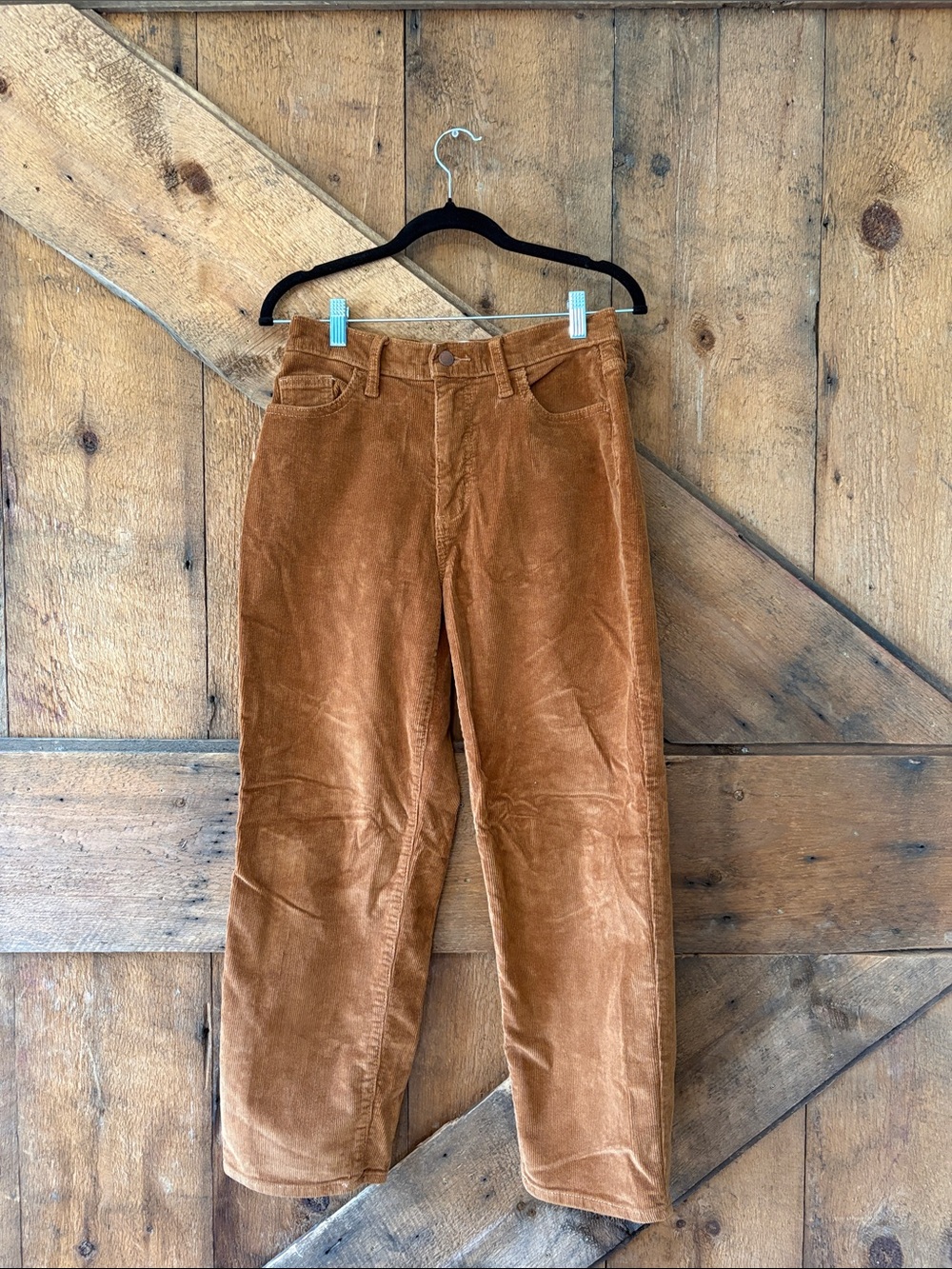 Universal Thread Womens Vintage Straight Leg Corduroy Pants Brown Size 2 26R